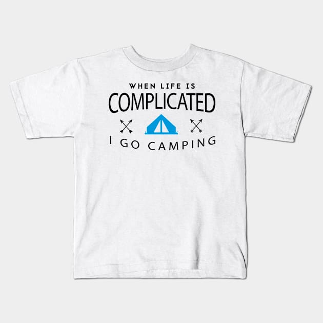 WHEN LIFE IS COMPLICATE Kids T-Shirt by nektarinchen